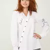 Блуза з косою застібкою "Орхідея" 230199-2, 50 (230199-2s50)