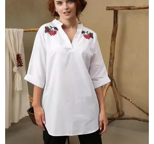 Бавовняна блуза-туніка з символом любові та краси, 56/58 (5550193-1s5658)
