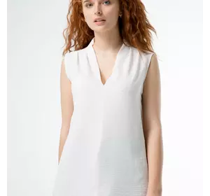 Біла базова блуза-топ 230143-2, 46 (230143-2s46)