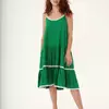 Розкльошена сукня зеленого кольору 270362-1, 44/46 (270362-1s4446)