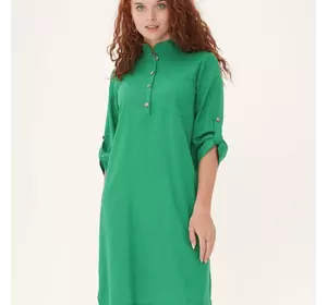 Зелена сукня-сорочка з льону 270152-2, 56/58 (270152-2s5658)