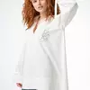 Молочна жіноча блуза-туніка з довгим рукавом 230170, 56/58 (230170s5658)
