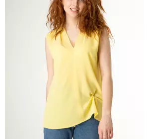 Жовта базова блуза-топ 230144, 46 (230144s46)