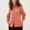 Персиковий піджак-сорочка з вишивкою 230185-1, 48/50 (230185-1s4850)