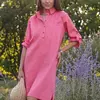 Рожева сукня-сорочка класичного крою 2701104-2, 48/50 (2701104-2s4850)
