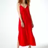 Базова червона сукня на бретельках 270335-1, 48/50 (270335-1s4850)