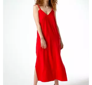 Базова червона сукня на бретельках 270335-1, 48/50 (270335-1s4850)
