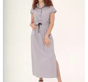 Довга сукня-сорочка з бавовни 270356-1, 48/50 (270356-1s4850)