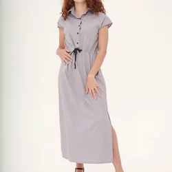 Довга сукня-сорочка з бавовни 270356-1, 48/50 (270356-1s4850)
