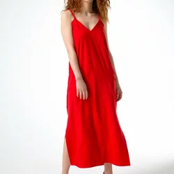 Базова червона сукня на бретельках 270335-1, 52/54 (270335-1s5254)