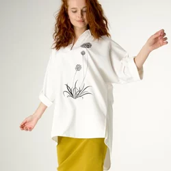 Тіарова блуза-туніка з великою вишивкою 230166, 64/66 (230166s6466)