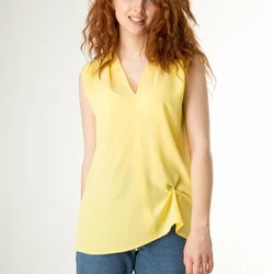 Жовта базова блуза-топ 230144, 50 (230144s50)
