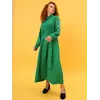 Зелена сукня з вишивкою на рукавах 270382-1, 52/54 (270382-1s5254)