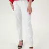 Білі лляні штани 220110, 52 (220110s52)