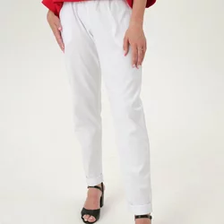 Білі лляні штани 220110, 56 (220110s56)