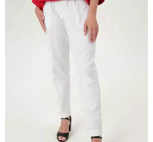 Білі лляні штани 220110, 52 (220110s52)