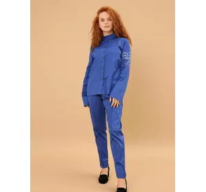 Брючний костюм з полірованої бавовни 210117-1, 52 (210117-1s52) Брючний костюм з полірованої бавовни 210117-1, 52 (210117-1s52)